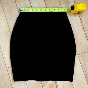 SUPER DOWN black back zip bodycon mini skirt